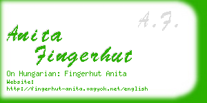 anita fingerhut business card